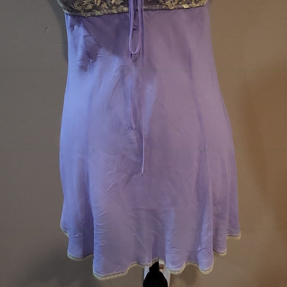 Victoria's Secret Vintage Silk Lace-Trim Slip Dress Nightgown - Picture 4 of 11